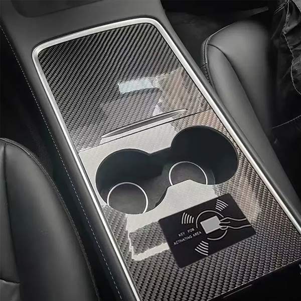 Console centrale carbone<br> Tesla Model 3 - Y - Model Sport