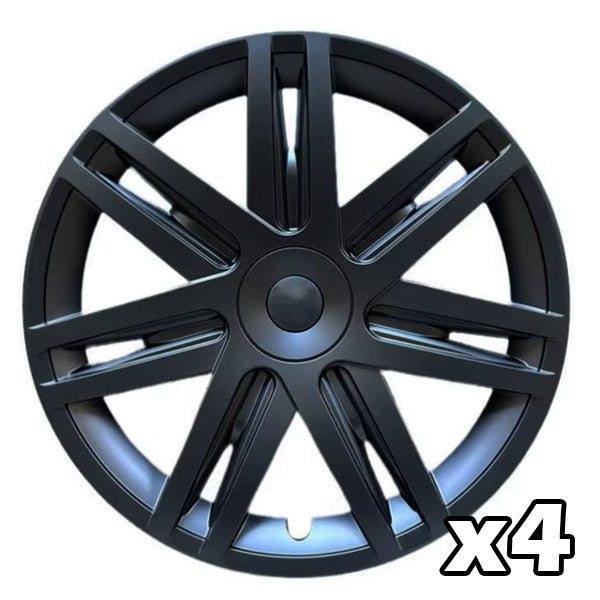 Lot De 4 Enjoliveurs Noirs Mats Pour Tesla Model Y (roues 19 Pouces 2020-2023) - Protection Et Style