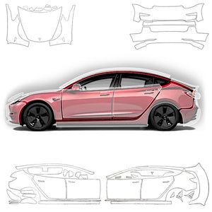 Covering PPF prédécoupé<br> Tesla Model 3 - Model Sport