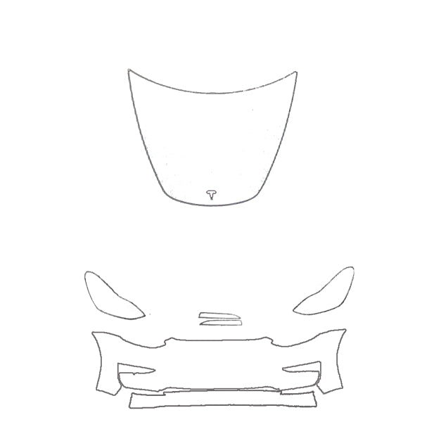 Kit face avant PPF prédécoupé<br> Tesla Model 3