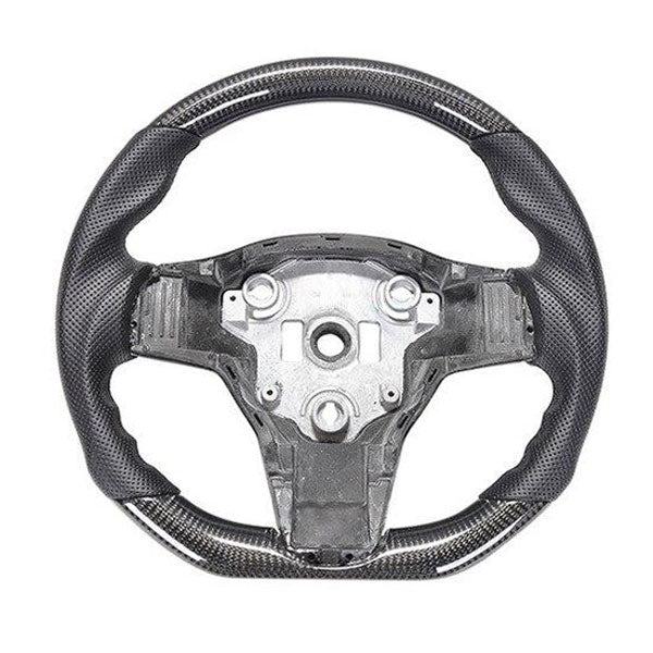 Accessoire Tesla Model 3 - Y<br> Volant carbone forgé sport<br> 6 finitions - Model Sport