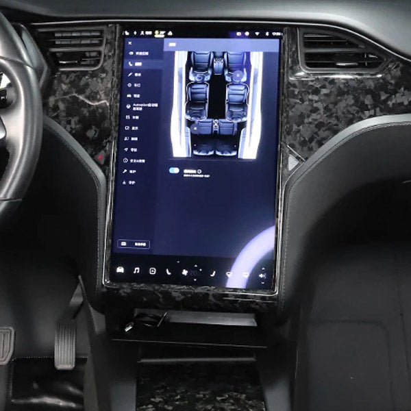 Accessoire Tesla Model S - X<br> Garniture d'écran carbone<br> 3 finitions - Model Sport