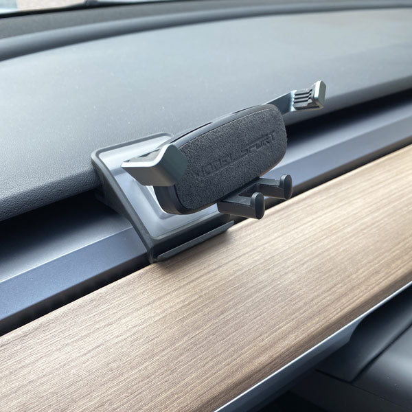 Support de téléphone Alcantara®<br> Tesla Model 3 - Y - Model Sport