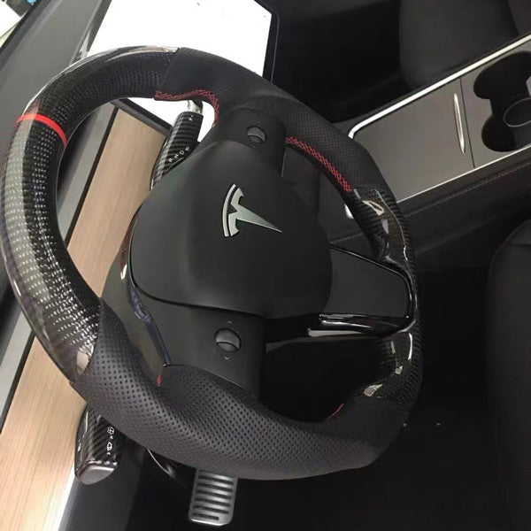 Race<br> carbon steering wheel Tesla Model 3 - Y