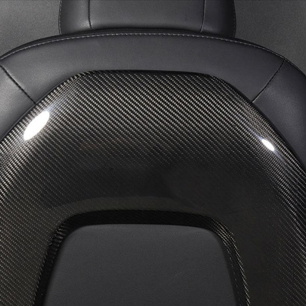 Accessoire Tesla Model 3 <br> Dosseret de siège carbone - Model Sport