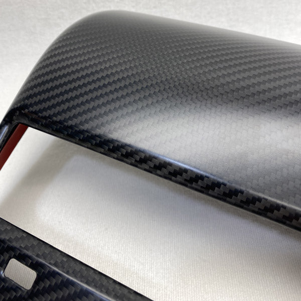 Insert partie arrière console carbone<br> Tesla Model 3 - Y - Model Sport