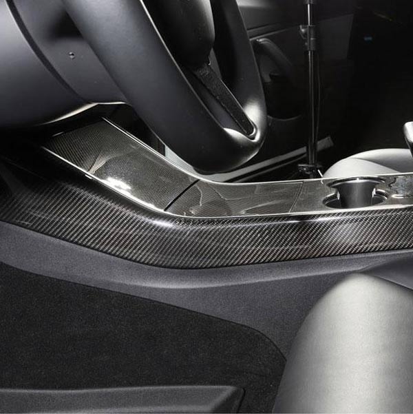 Garniture de console centrale carbone<br> Tesla Model 3 - Y - Model Sport