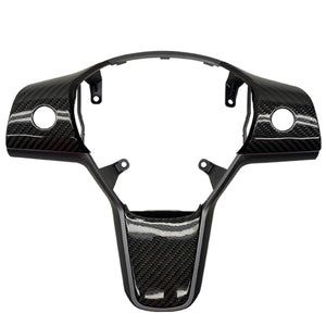 Garniture de volant carbone<br> Tesla Model 3 - Y - Model Sport