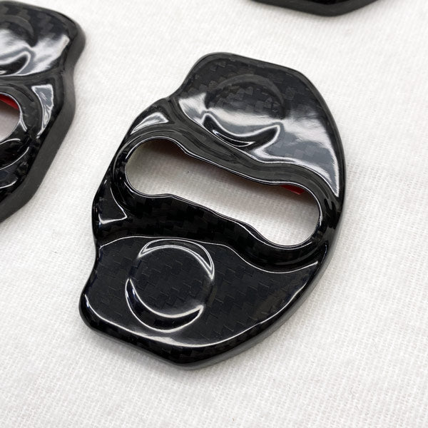 Habillage crochet de porte carbone<br> Tesla Model 3 - Y - Model Sport