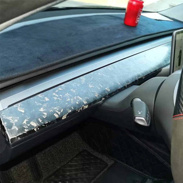Accessoire Tesla Model 3<br>Insert tableau de bord carbone<br> 3 finitions - Model Sport