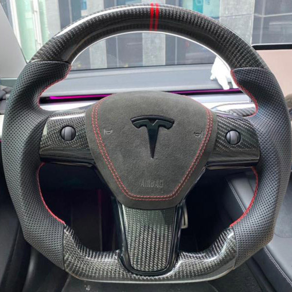 Race<br> carbon steering wheel Tesla Model 3 - Y