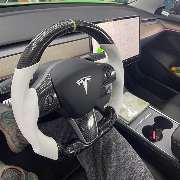 Race<br> carbon steering wheel Tesla Model 3 - Y