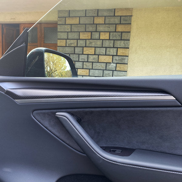 Garniture de porte carbone<br> Tesla Model 3 - Y - Model Sport
