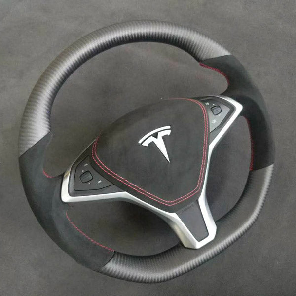 Accessoire Tesla Model S <br> Volant carbone - Model Sport