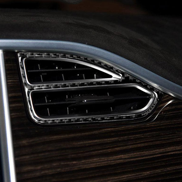 Accessoire Tesla Model S - X <br> Insert de bouche de ventilation carbone - Model Sport