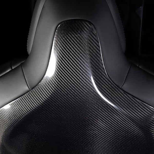 Accessoire Tesla Model X <br> Dosseret de siège Carbone - Model Sport