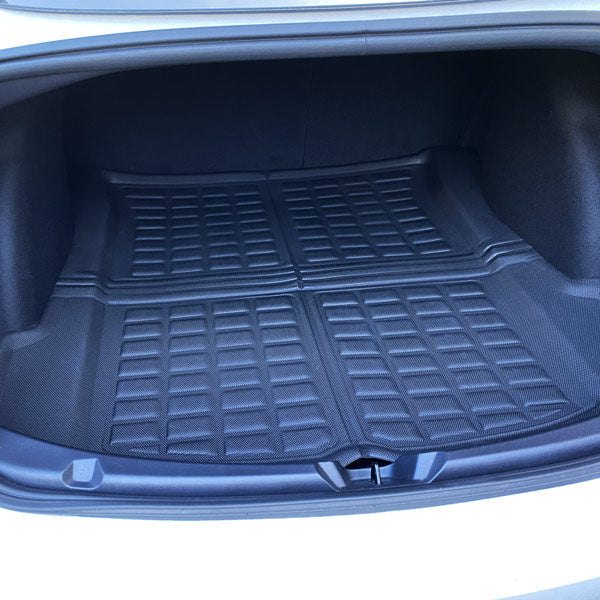 Tapis de coffre pour Tesla Model 3 Berline (2020-.) - bac de coffre -  protection de coffre voiture - Aristar - Cool liner - coffre avant; 2 et 4  roues motrices